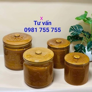 Vại Muối Dưa Cà Nhiều Mẫu Mã Gốm Sứ Bát Tràng - Hũ Muối Dưa Cà - Hũ Đựng Muối