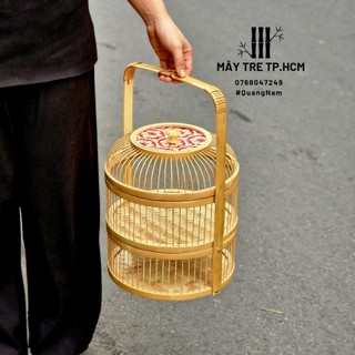Hộp quà mây tre, hộp quà thủ công, hộp quà lồng chim xâu hoa cao cấp, hộp quà tặng.