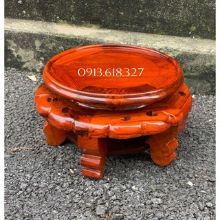 Đế kê kỷ váy gỗ Hương kỷ váy gỗ kê tượng kê lọ hoa cao 15,18cm mặt 12,14,16,18,20,22,24,26,28,30