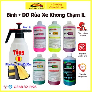 Combo Dung Dịch Rửa Xe Không Chạm Bio Ekokemika và Bình Xịt Bọt Tuyết Cầm Tay 1.8L(Tặng Khăn Đa Năng 2 30x30cm Mặt)