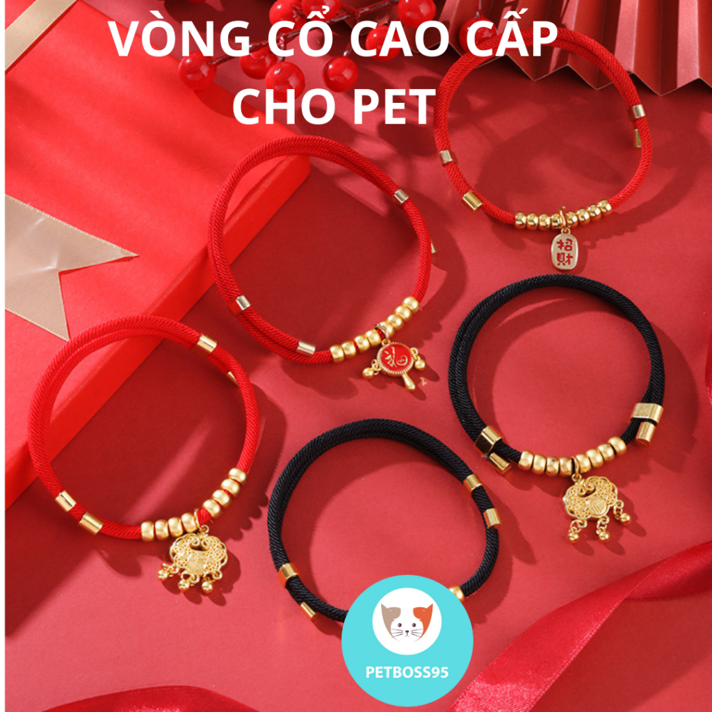 VÒNG CỔ PHONG THỦY CHO THÚ CƯNG, VỚI NHỮNG CHIẾC CHARM MAY MẮN VÀ CHARM TRƯỜNG THỌ SANG TRỌNG