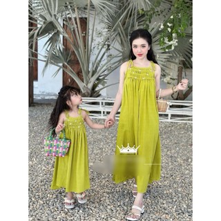 Xả kho - Váy maxi đính hoa siêu xinh cho bé gái 21-28kg