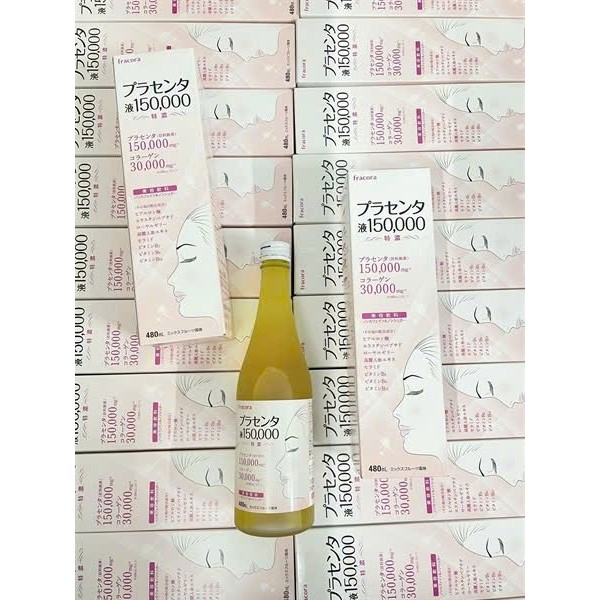 Nước uống collagen nhau thai Fracora Placenta 150,000mg Nhật Bản 480ml