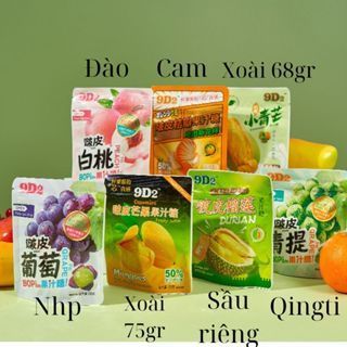 Kẹo dẻo/ kẹo thạch nhân chảy/ kẹo nhân mứt trái cây dẻo dai thơm ngon/ kẹo dẻo bóc vỏ.