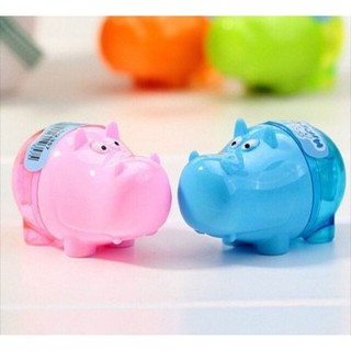 Đồ chuốt bút viết chì/ đồ gọt bút viết chì 2 lỗ chuốt hình con hà mã xl 305 có đồ đựng vỏ dễ thương