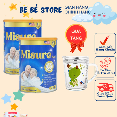 Combo 2 lon sữa ngủ ngon Misure trọng lượng 850g - Hỗ trợ chứng mất ngủ bổ sung dinh dưỡng tăng cường sức khỏe