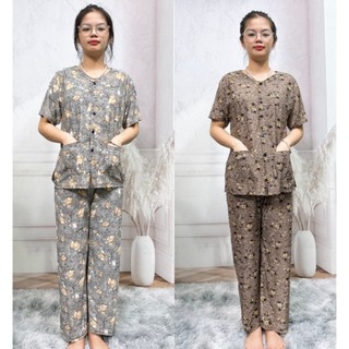 Đồ Bộ Áo Bà Ba Dành Cho Người già Chất Thun Lạnh Cộc Tay