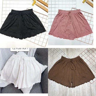 Quần short thun xòe nhiều hoạ tiết cạp chun quần ngủ mềm mát