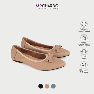 Giày búp bê nữ mochardo đế bệt mũi nhọn phối nơ tn-004