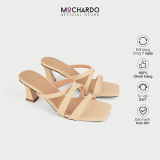 Dép Cao Gót Sandal Nữ MOCHARDO Quai Ngang Mảnh Đan Chéo Đế Cao Tôn Chân 5cm MC.306