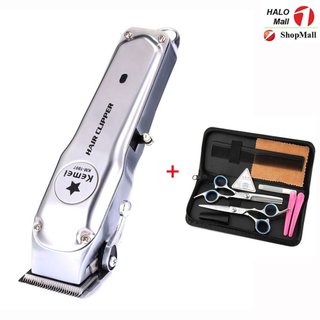 Tông đơ cắt tóc chuyên nghiệp KEMEI 1997 thép nguyên khối Tặng Bộ Kéo Bao Da - Máy cắt tóc công suất 9W cực mạnh
