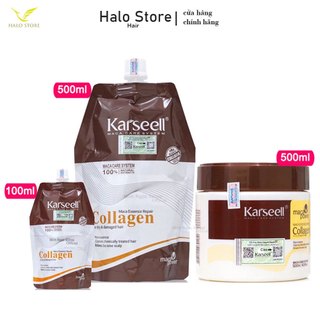 Kem ủ tóc siêu mượt Collagen Karseel Maca, dầu hấp tóc phục hồi tóc 100ML/500ML