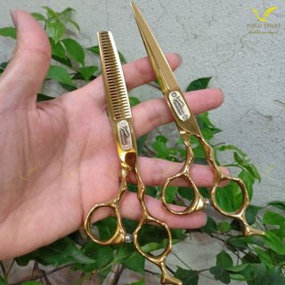Kéo cắt tóc tỉa tóc chuyên nghiệp JAGUAR 6 inch thép nhật, bộ kéo cắt tóc nam nữ TẶNG bao da