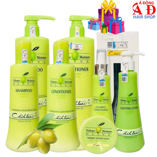 Bộ dầu gội xả Olive chăm sóc, ngăn lão hoá Chihtsai Volume Moisture cho tuổi trung niên