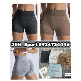 Quần đùi dệt wax jean chun mông tập gym yoga