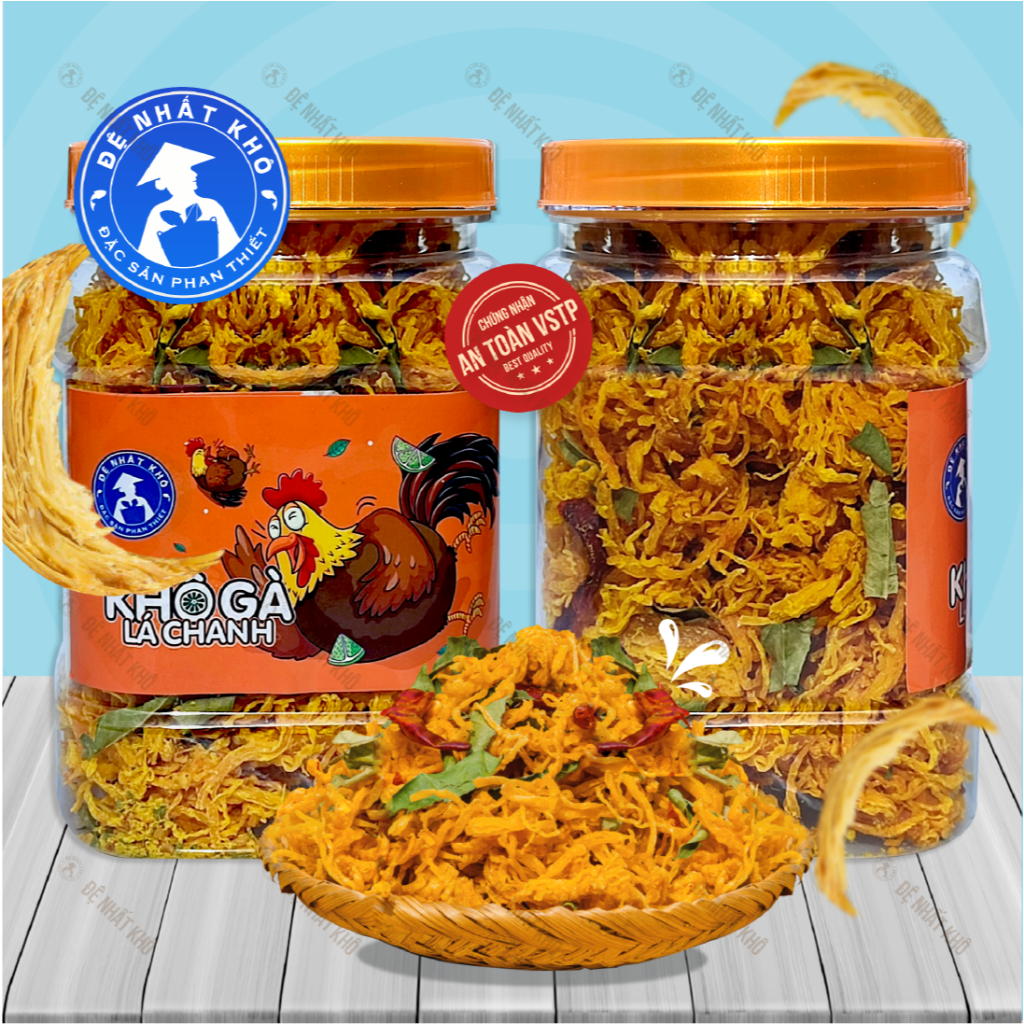 Khô gà lá chanh 1KG Đệ Nhất Khô đồ ăn vặt ngon giá rẻ  Đặc Sản Phan Thiết