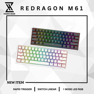 Bàn phím cơ gaming redragon m61 rapid trigger - polling rate 8000hz - led rgb - bàn phím game fps reddragon m61