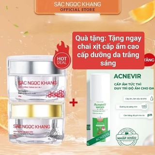Combo kem dưỡng da ban ngày và ban đêm sắc ngọc khang, làm trắng da, giảm nám tàn nhang và nếp nhăn