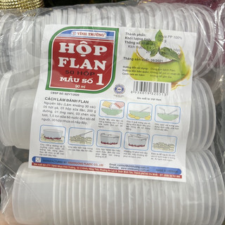 50 Hũ Bánh Flan Vĩnh Trường Số 1 90ml ( size L ) Đựng Slime, Làm Bánh Flan, Caramen có nắp CAO CẤP chịu nhiệt an toàn