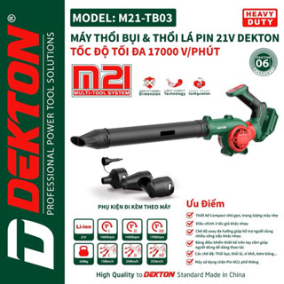 THÂN Máy Thổi Bụi Thổi Lá Pin 21V Dekton M21-TB03 160MpH Thế Hệ Mới 2024 New