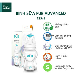 BÌNH PUR ADVANCED CỔ THƯỜNG (tặng kèm núm sz tự chọn) (1800-1801-1802)