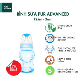 BÌNH PUR ADVANCED CỔ THƯỜNG (tặng kèm núm sz tự chọn) (1800-1801-1802)