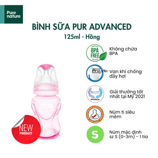 BÌNH PUR ADVANCED CỔ THƯỜNG (tặng kèm núm sz tự chọn) (1800-1801-1802)