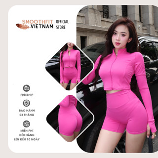 Áo Khoác Tập Gym Nữ - Chất Liệu Thun Cao Cấp SmoothFitVN AK 8047 Co Dãn 4 Chiều - Tập Gym, Yoga, Pilates Thể Dục