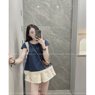 Áo đũi tay hến phối ren