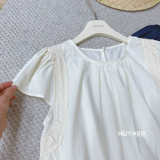 Áo đũi tay hến phối ren