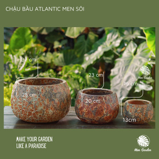 Chậu Bầu Atlantic Men Sôi Cam
