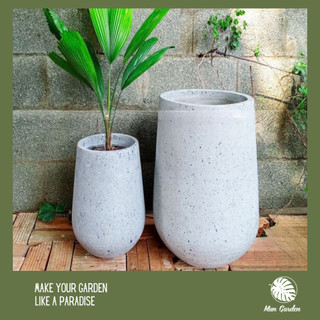 Chậu Xi Măng Đá Mài Giọt Nước Độ Bền Cao