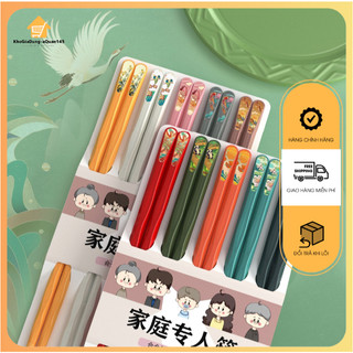SET 5 Đôi đũa ăn Nhật Bản kháng khuẩn chống ẩm mốc Đũa ăn sợi thuỷ tinh chịu nhiệt cao cấp