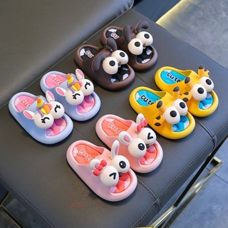 Dép cho bé hoạt hình hươu mắt to, ngựa pony đế mềm chống trơn trượt mẫu mới Unisex (BBVT)