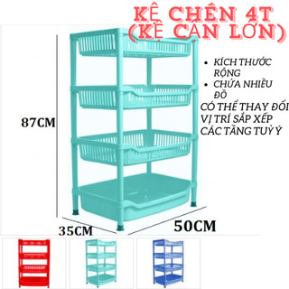 KỆ Úp Chén 4 Tầng Trung (KỆ NHỎ HƠN KỆ ĐẠI 1 SIZE)