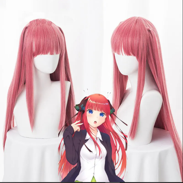 [Sẵn] Wig/tóc giả cosplay Nino Nakano - Gotoubun no Hanayome: Nhà có năm nàng dâu màu hồng khói [Miu