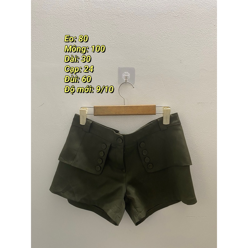 quần đùi chất đũi, thô, linen [2hand]