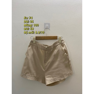 quần đùi chất đũi, thô, linen [2hand]