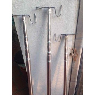 Sào rút inox tặng kèm móc treo quần áo, lồng chim...