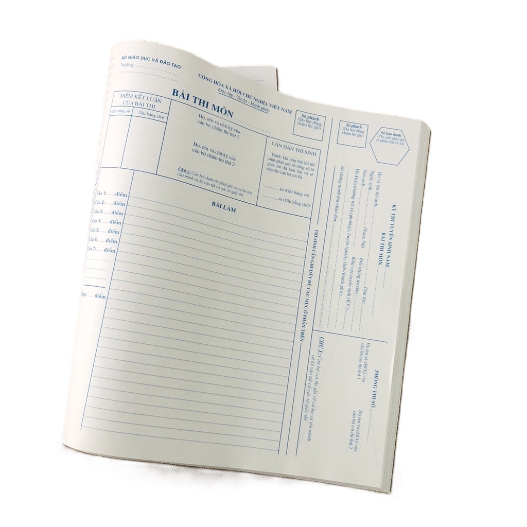  Có bán 1000 tờ giấy thi Bộ Giáo dục-ĐT Sở GD-ĐT Hà Nội - A3 70gsm giấy trắng đẹp hoặc Giấy kiểm tra cấp 2 3 Campus 