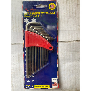 Bộ hoa thị lục giác bông 9 cây có lỗ cắm( hoa khế , sao ) bé GM804-9
