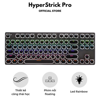 Bàn phím cơ LEAVEN K550 PRO không dây hotswap, blue switch chơi game, làm việc bảo hành 6 tháng