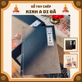 Sổ tay chép kinh - vở chép kinh a di đà in mờ - tuệ anh
