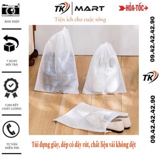 * Siêu rẻ * Túi đựng giầy dép chất liệu vải không dệt, có dây rút