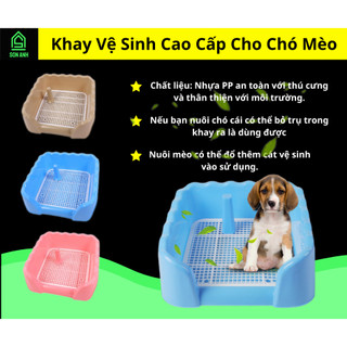 Khay vệ sinh nhựa cho chó thành cao to chắc chắn