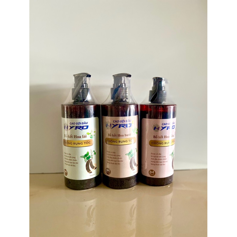 Dầu gội đầu Hyro tinh chất bồ kết chống rụng tóc 300ml 2 in 1 - Cao Gội