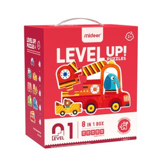 Mẫu hộp to - đồ chơi xếp hình 7 cấp độ puzzle level up mideer- level 1- bé làm quen với puzzle