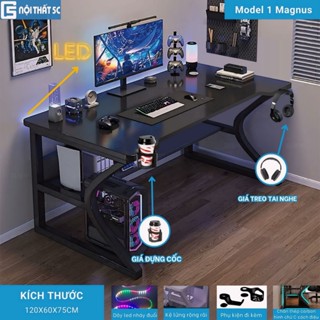 Bàn Gaming Chữ K chân cong, bàn làm việc, học sinh, văn phòng, Chân sắt sơn tĩnh điện cao cấp 20x40mm, mặt bàn bo góc