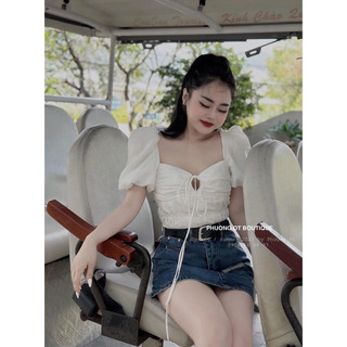 Áo tay lỡ buộc dây cổ dành cho các nàng thích sự sexi..