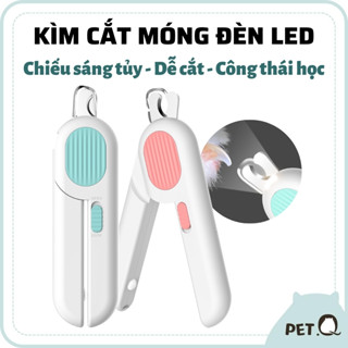Kìm cắt móng chó mèo có đèn LED Petgravity, Đèn chiếu tủy, Nắp đậy chống văng, Cắt nhanh dễ dàng, An toàn cho thú cưng